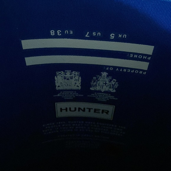 Blue hunter rain boots size 7 - Picture 4 of 9